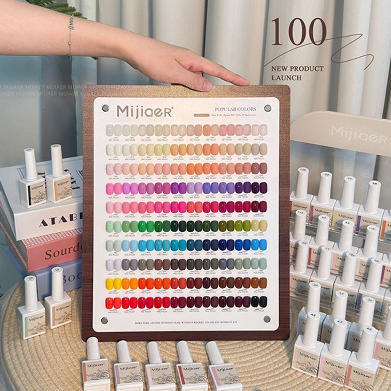 100 Colors Solid Color Gel Polish Collection – Nail Salon Professional Set