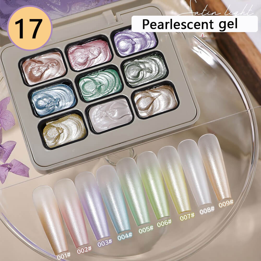 9-Color Ombre Nail Gel Polish No Wipe Painting Gel for Nail Art