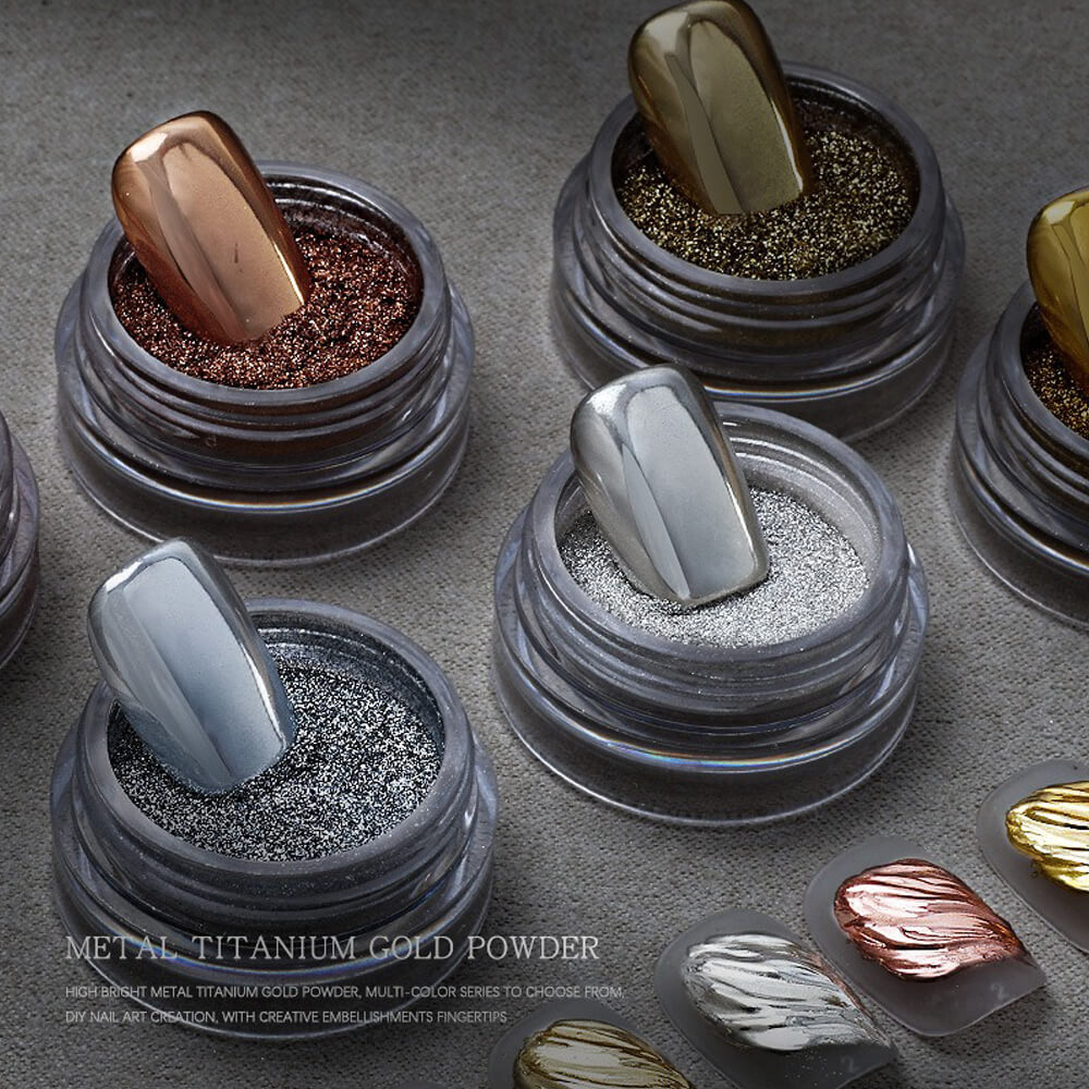 Ultra Shiny Titanium Chrome Powder for Mirror Nails