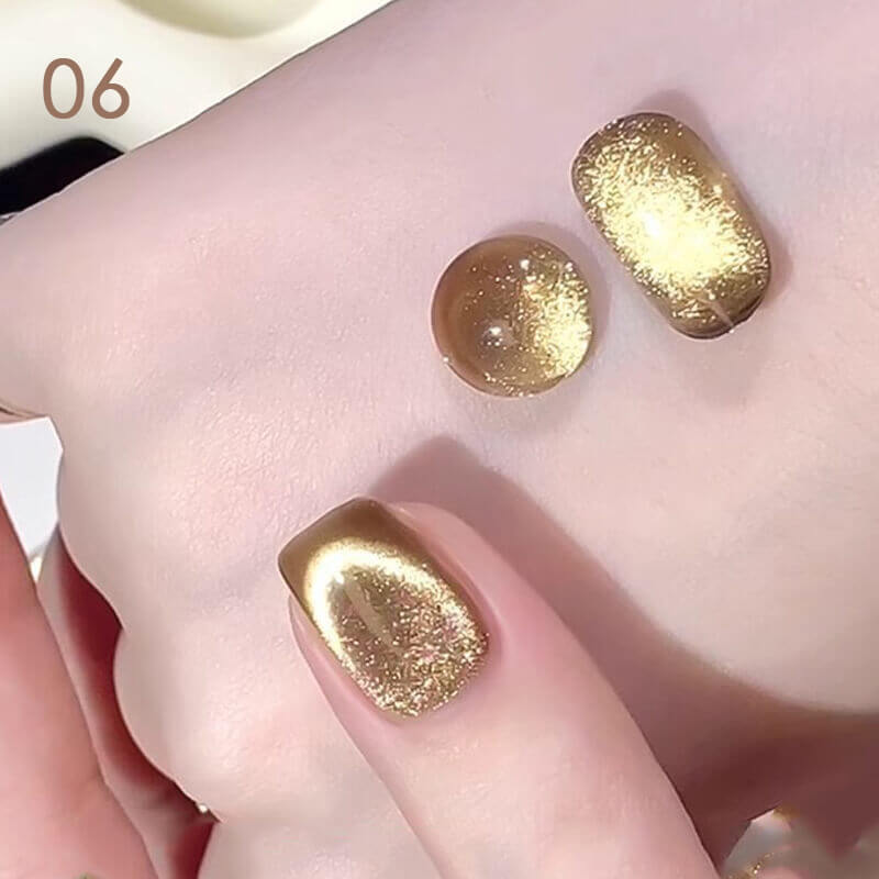 Crystal Glitter Cat Eye Gel Nail Polish