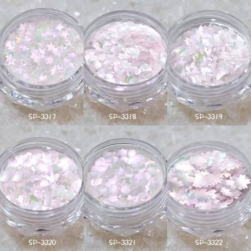 Mermaid Aurora Nail Glitters Iridescent Sequins for Nail Art