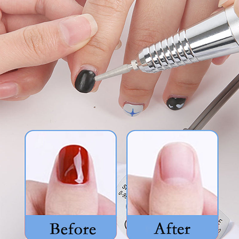 Rechargeable electric nail drill set with portable design – ideal for filing, shaping, and removing acrylic, gel, and natural nails with precision.