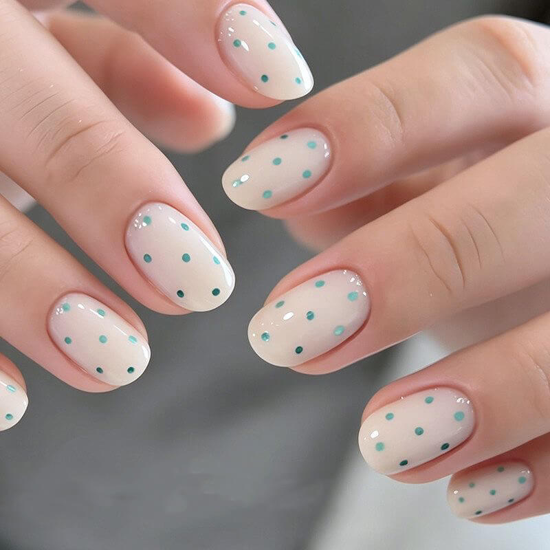 Colorful circular nail glitter sequins for manicure designs