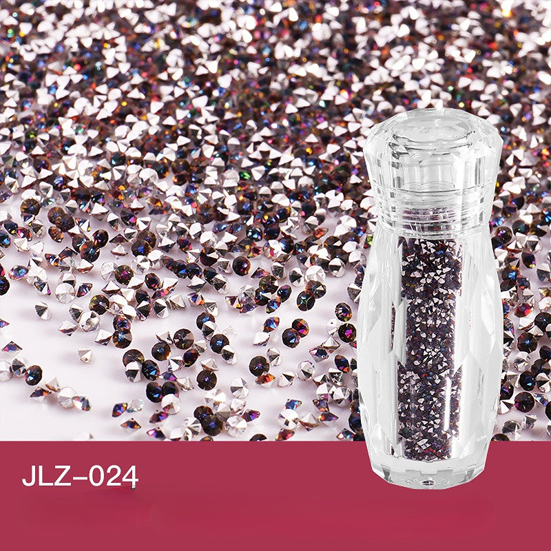 Ultra Mini Rhinestone Nail Art AB Gem Glitter Diamond Beads Nail Decals