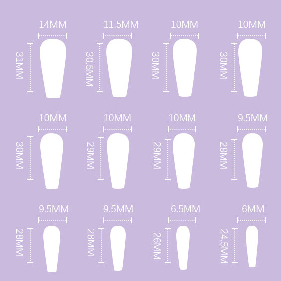 #63 Christmas Snowflame Press on Nail Black Cute Extra Length Artificial Nail Tips