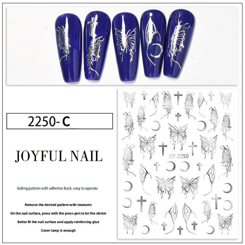 Holographic Butterfly Nail Art Sticker Laser Sticker