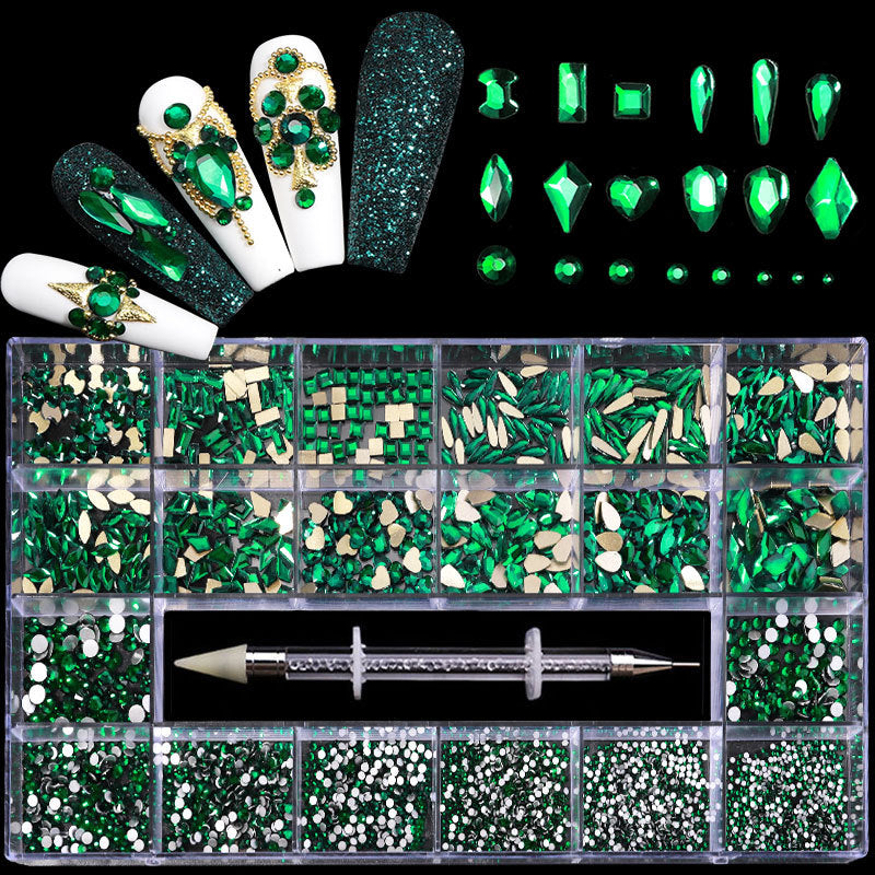 21 Grid Nail Art Rhinestones Grid Crystal Diamond
