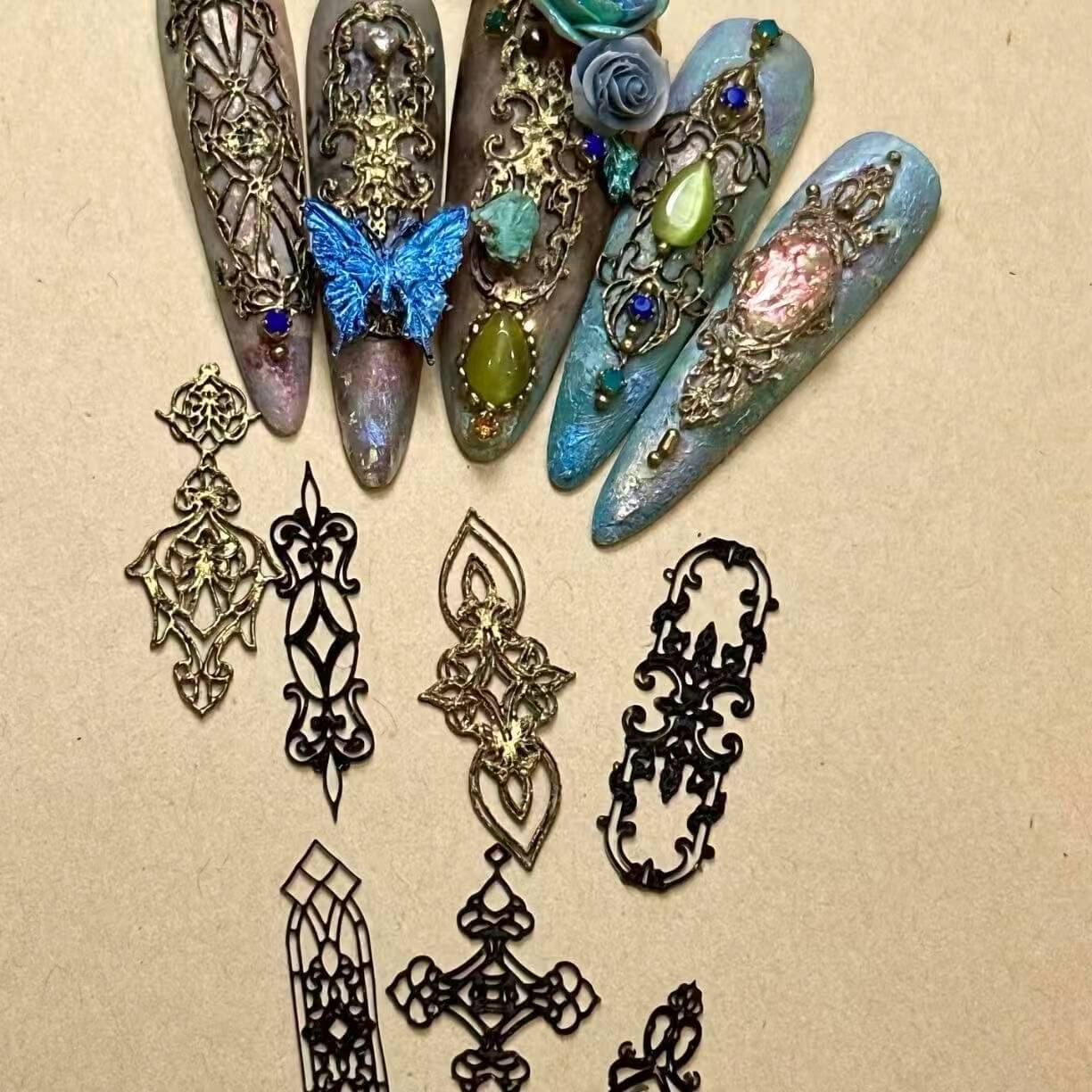 Baroque Royal Window Relief Silicone Nail ArtMold – 3D Ornate Nail Design Mold