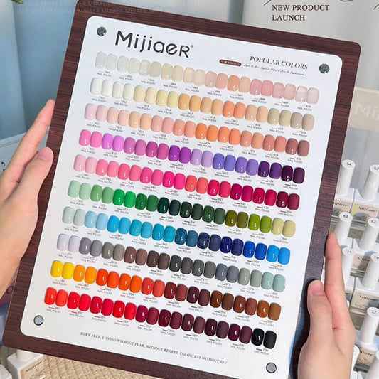 100 solid color gel polish bottles 