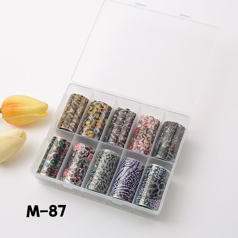 leopard print nail foil for nail art