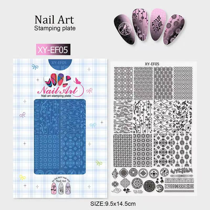 Lace Zebra Crocodile Butterfly Botanical Nail Stamping Plate – Multi-Pattern Nail Art Steel Plate
