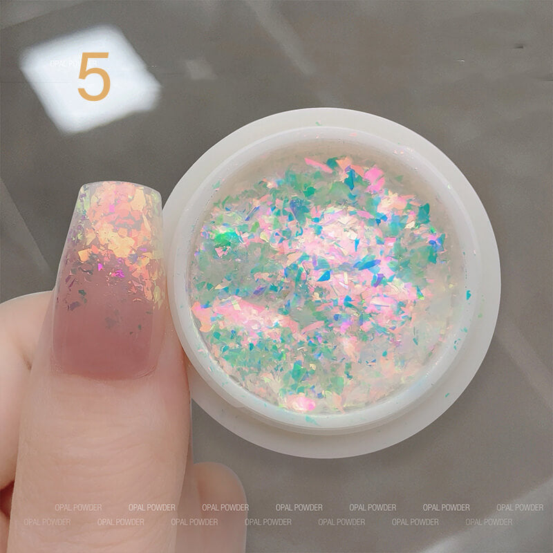 Aurora Iridescent Nail Flakes – Ultra Sparkle Holographic Nail Glitter