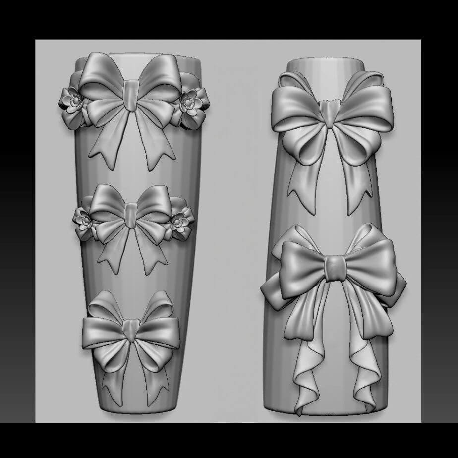 3D Bow Nail Art Silicone Mold for Nail Decorations