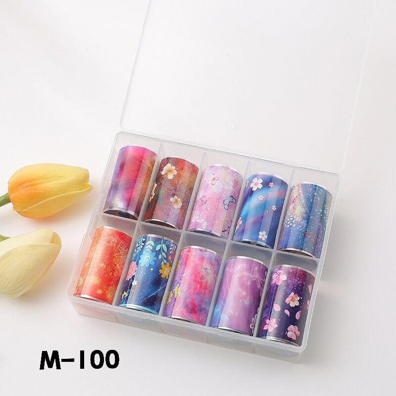 nail art foil paper set—10 rolls of galaxy