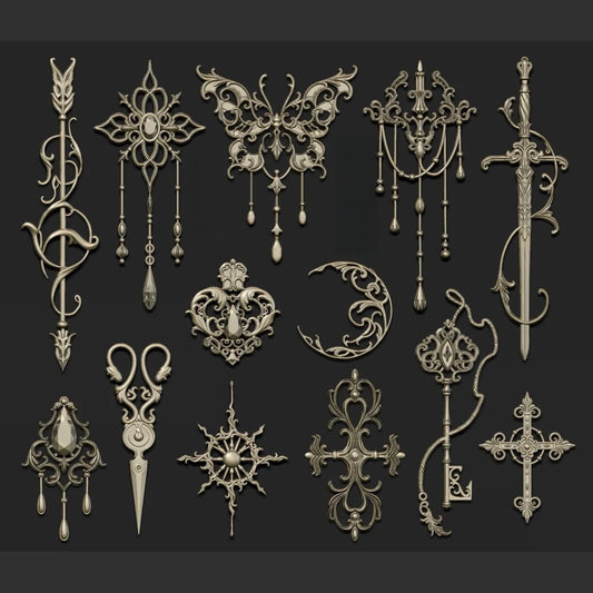 Baroque Royal Window Relief Silicone Nail ArtMold – 3D Ornate Nail Design Mold