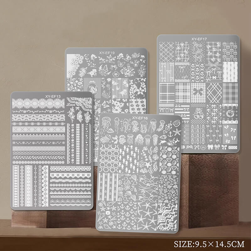 Lace Zebra Crocodile Butterfly Botanical Nail Stamping Plate – Multi-Pattern Nail Art Steel Plate
