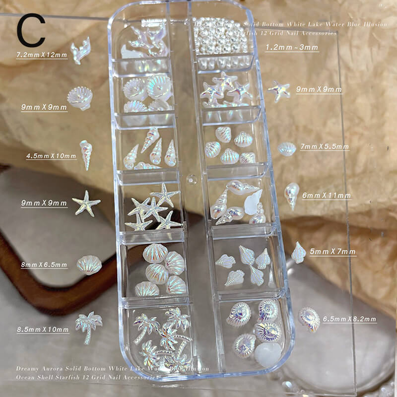 Ocean-Themed Nail Charms – Starfish, Seashell & Conch Nail Decorations