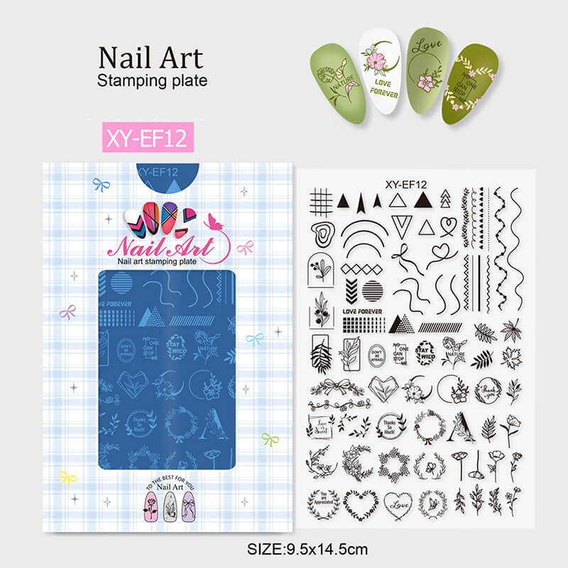 Lace Zebra Crocodile Butterfly Botanical Nail Stamping Plate – Multi-Pattern Nail Art Steel Plate