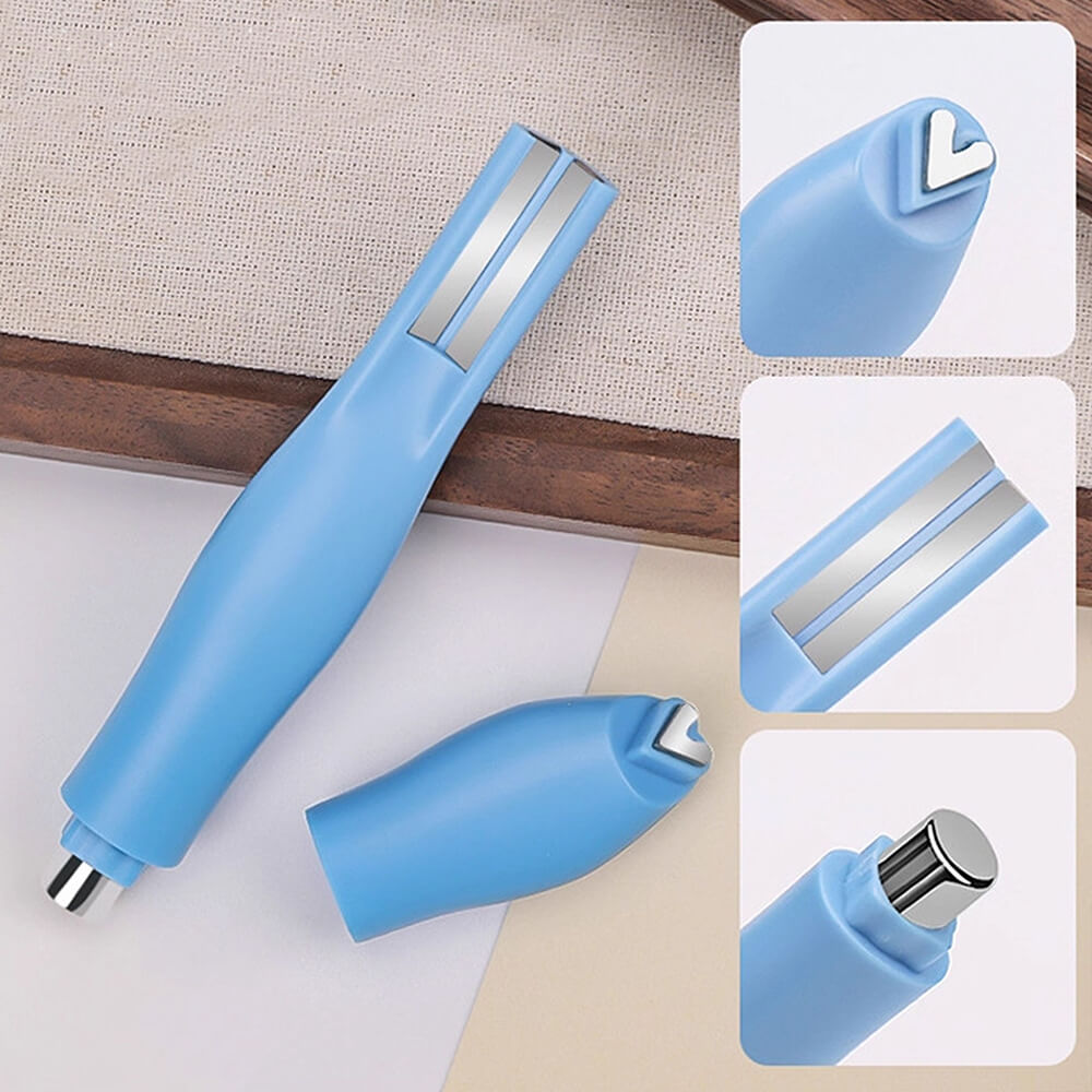 3-in-1 blue cat eye magnet showing three different magnetic surfaces on one professional tool