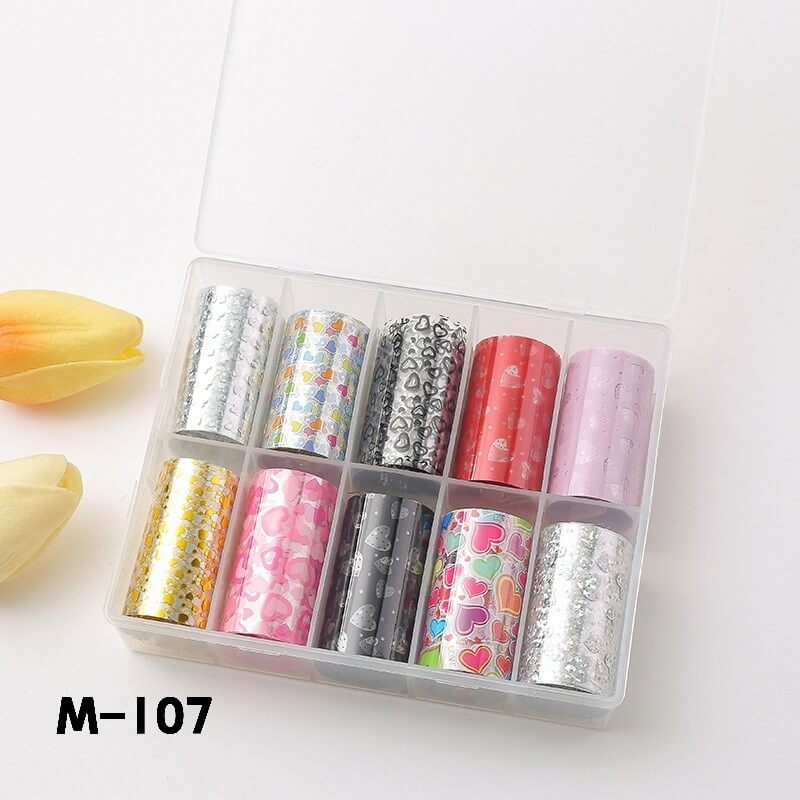 Leopard Starry Plaid Floral Nail Foil Transfer Paper – Mixed Pattern Nail Art Foils