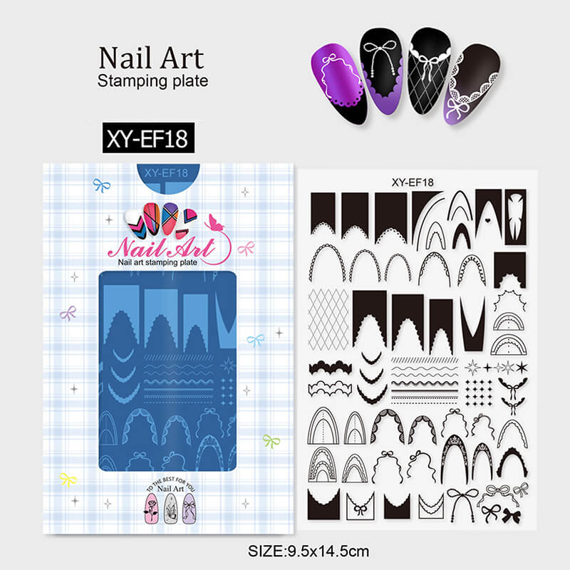 Lace Zebra Crocodile Butterfly Botanical Nail Stamping Plate – Multi-Pattern Nail Art Steel Plate