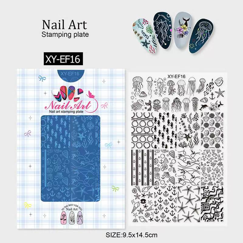 Lace Zebra Crocodile Butterfly Botanical Nail Stamping Plate – Multi-Pattern Nail Art Steel Plate