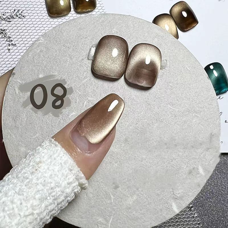 Fine Glitter Cat Eye Gel Polish – High Shine Magnetic Nail Gel