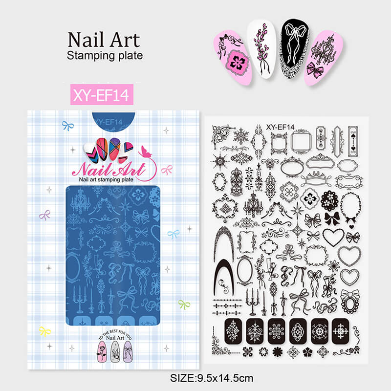 Lace Zebra Crocodile Butterfly Botanical Nail Stamping Plate – Multi-Pattern Nail Art Steel Plate