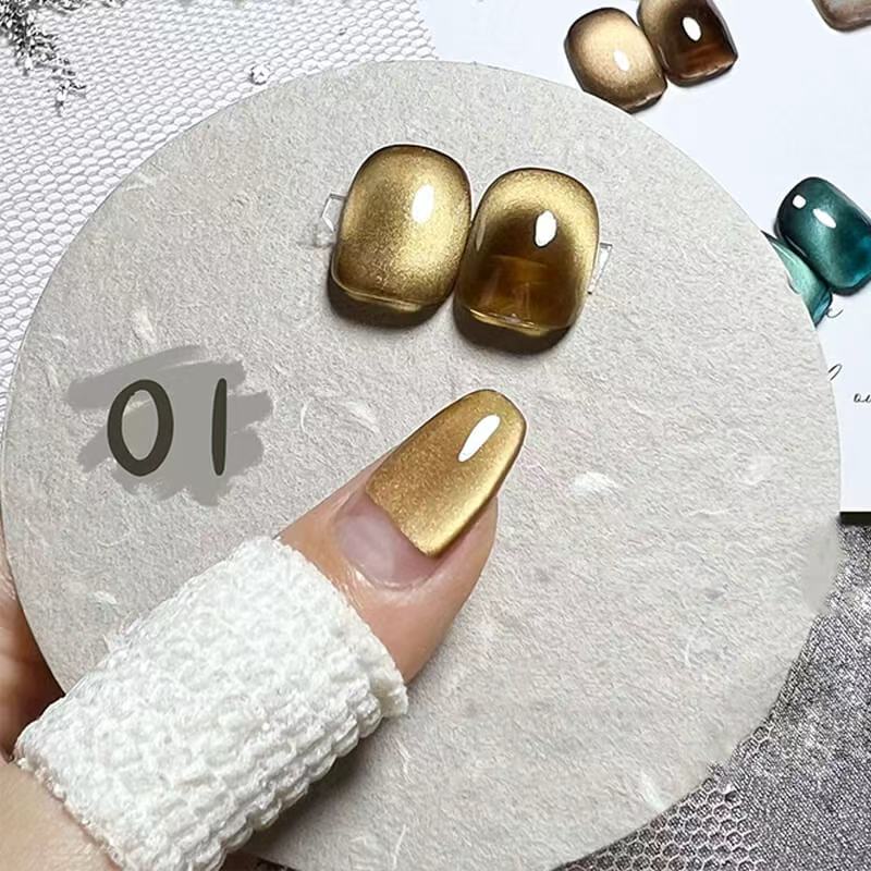 Fine Glitter Cat Eye Gel Polish – High Shine Magnetic Nail Gel