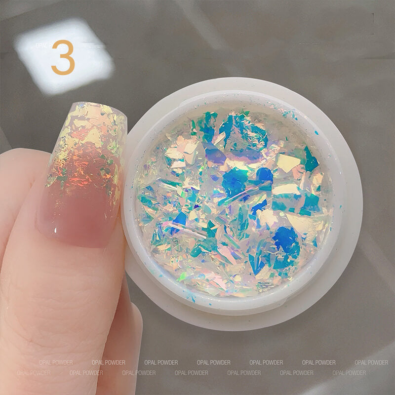 Aurora Iridescent Nail Flakes – Ultra Sparkle Holographic Nail Glitter