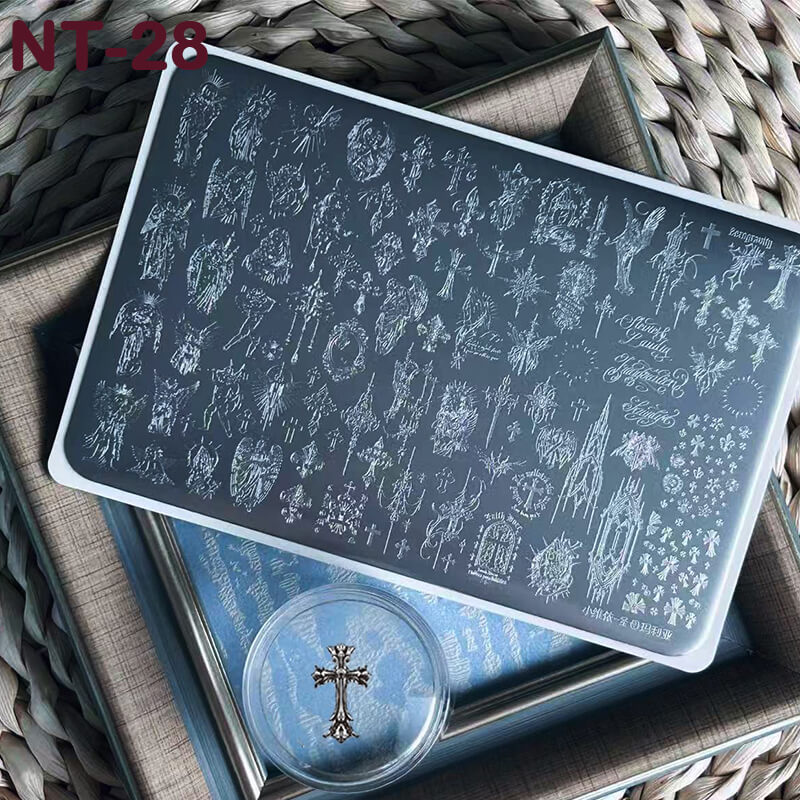 Nail Art Stamping Plate | Cartoon, Plaid, Heart & Star