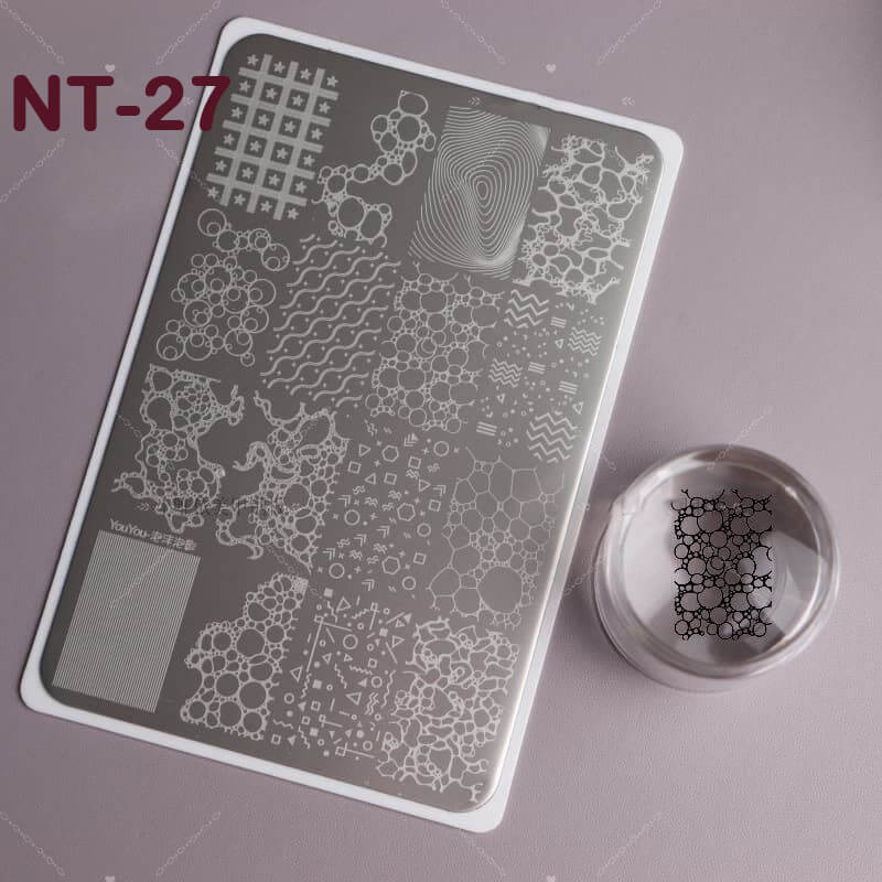 Nail Art Stamping Plate | Cartoon, Plaid, Heart & Star