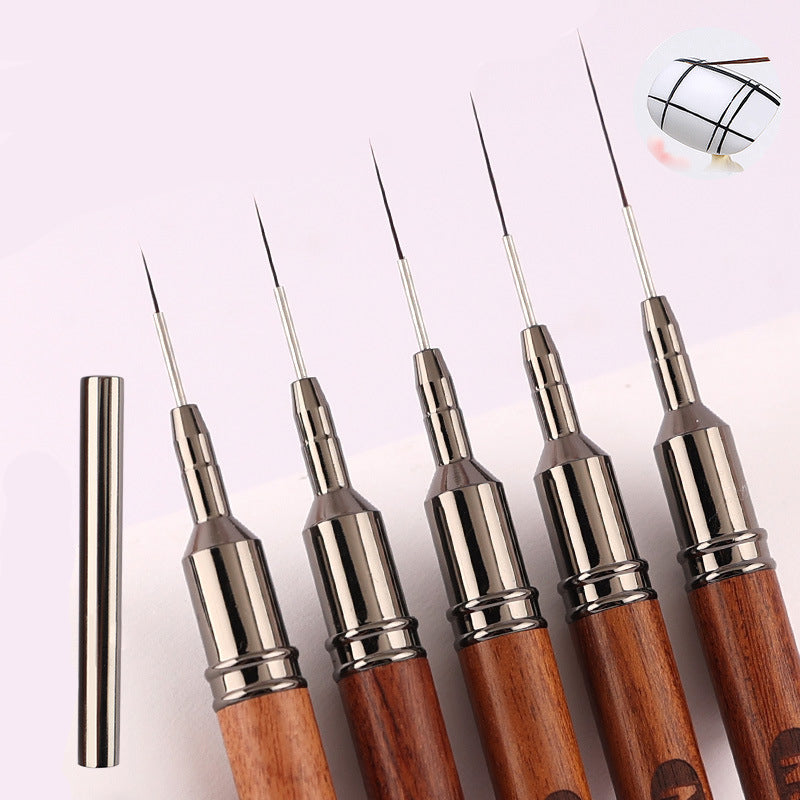 Ultra thin liner nail art brush – wooden painting tool for precise nail art detailing