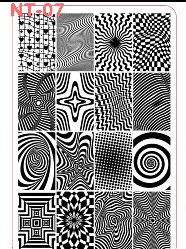 Nail Art Stamping Plate | Cartoon, Plaid, Heart & Star