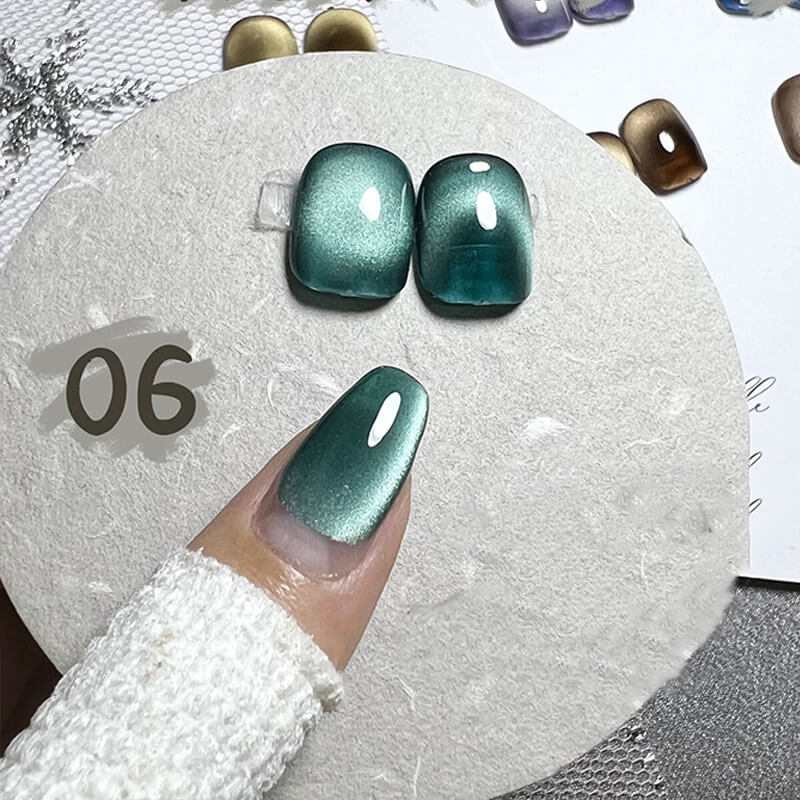 Fine Glitter Cat Eye Gel Polish – High Shine Magnetic Nail Gel