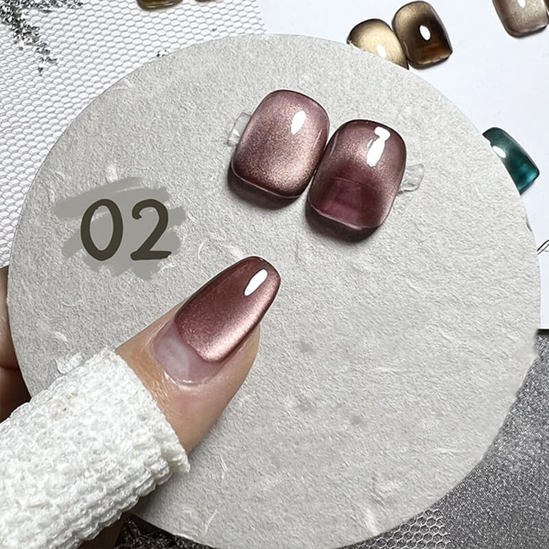 Fine Glitter Cat Eye Gel Polish – High Shine Magnetic Nail Gel