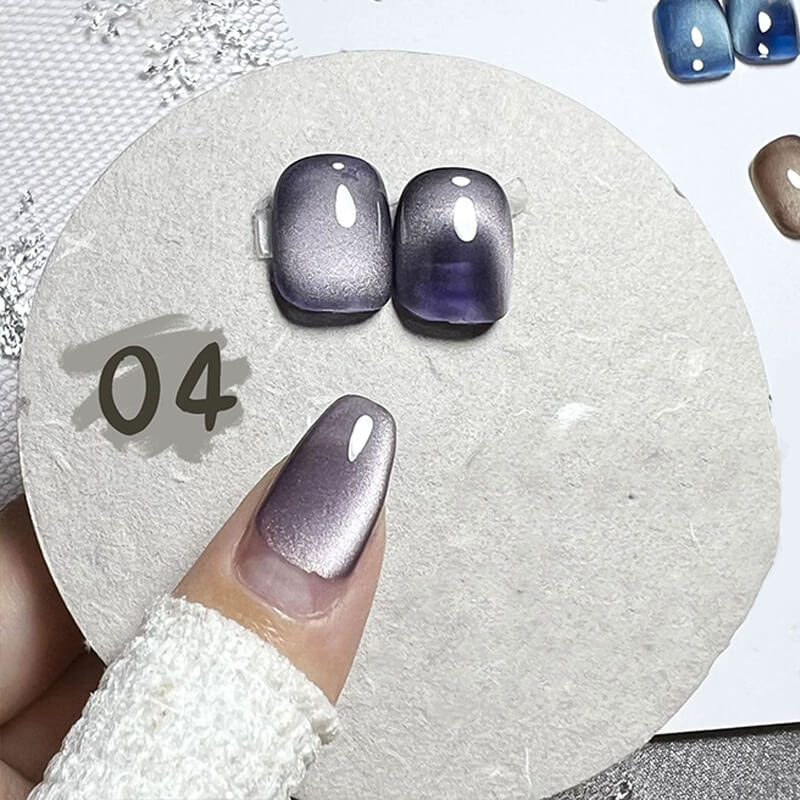 Fine Glitter Cat Eye Gel Polish – High Shine Magnetic Nail Gel