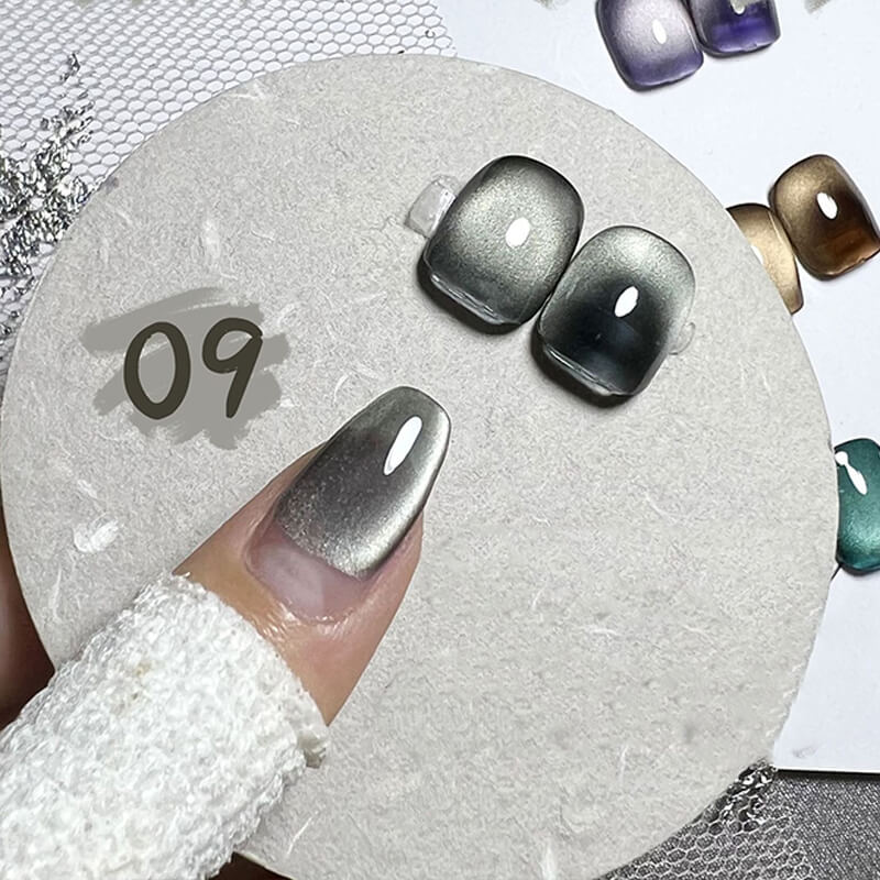 Fine Glitter Cat Eye Gel Polish – High Shine Magnetic Nail Gel