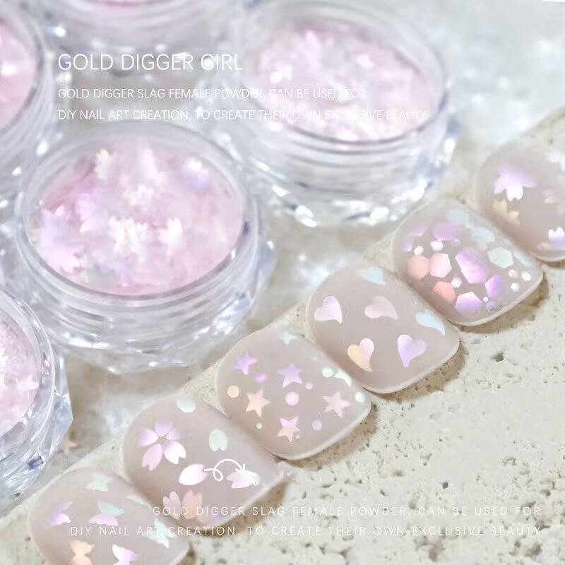 Mermaid Aurora Nail Glitters Iridescent Sequins for Nail Art