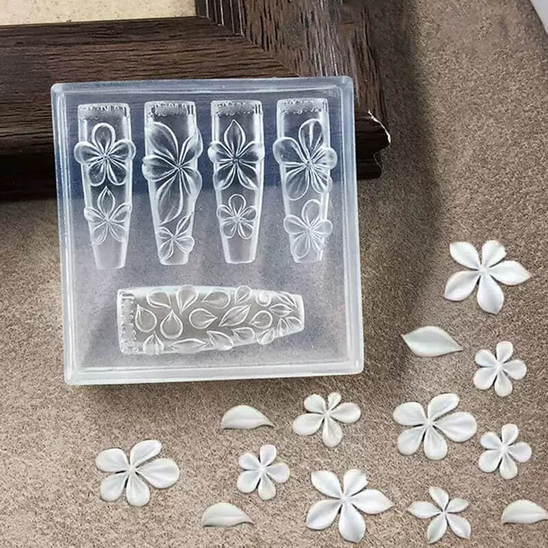 3D Petal Silicone Nail Art Mold – Flower Petal Nail Design Mold