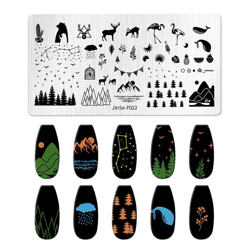 Butterfly Floral Snowflake Starburst Nail Stamping Plate – Multi-Pattern Nail Art Steel Plate