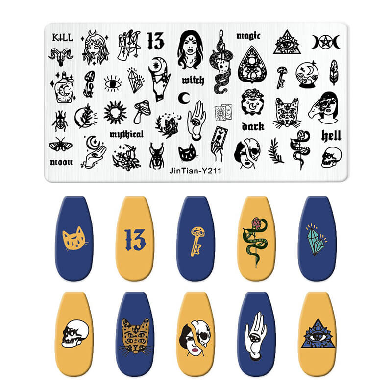 Leaf Botanical Butterfly Animal Pattern Nail Stamping Plate – Multi-Pattern Nail Art Steel Plate