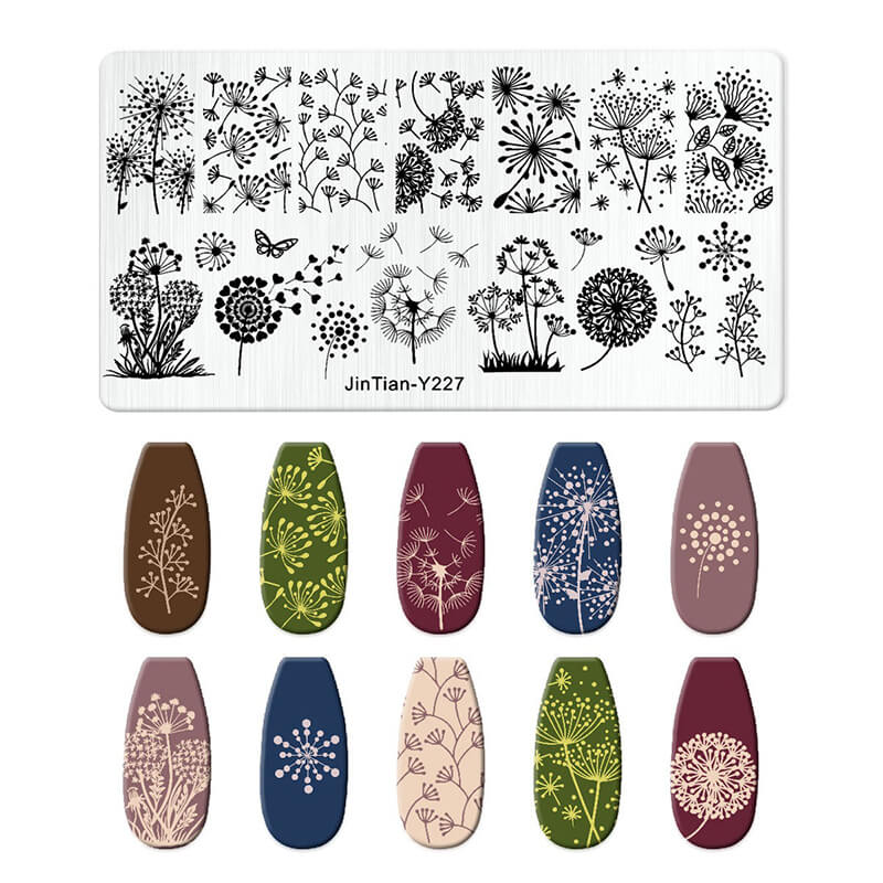 Leaf Botanical Butterfly Animal Pattern Nail Stamping Plate – Multi-Pattern Nail Art Steel Plate