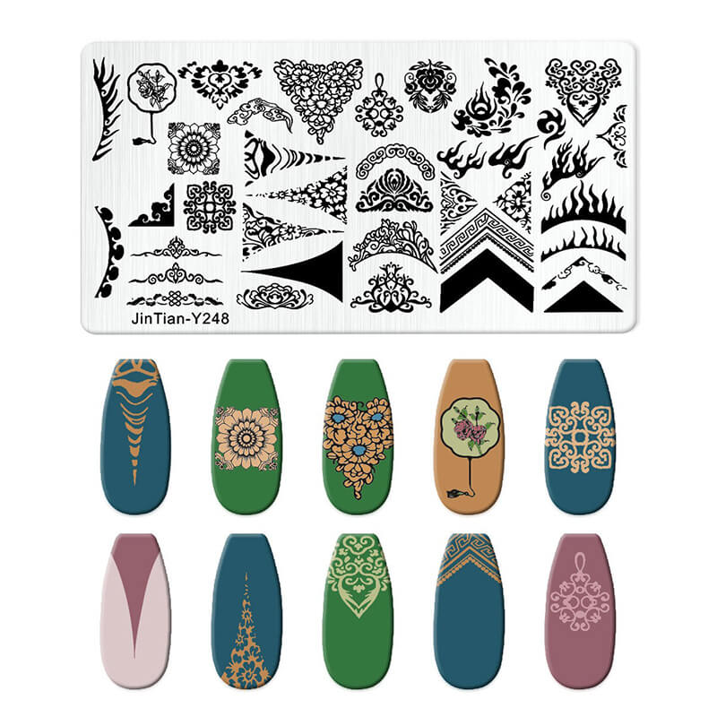 Leaf Botanical Butterfly Animal Pattern Nail Stamping Plate – Multi-Pattern Nail Art Steel Plate