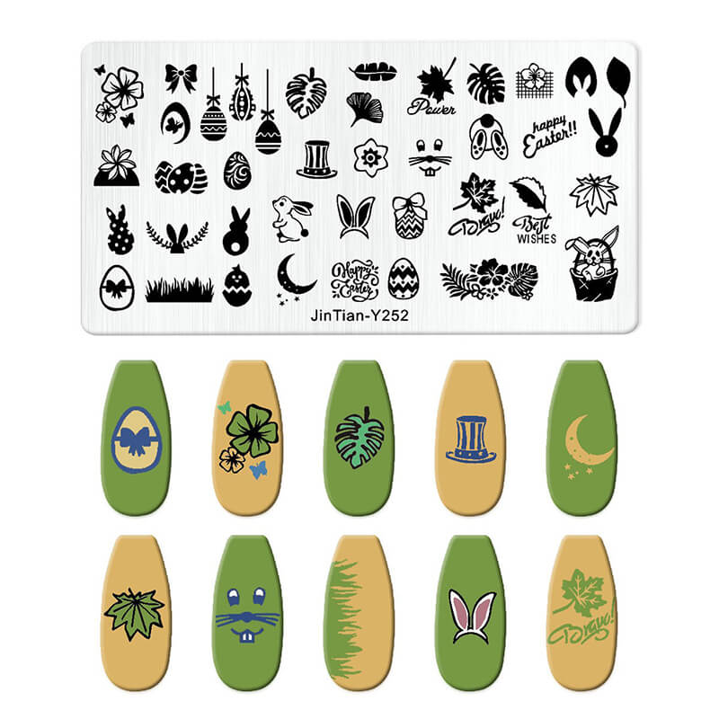 Leaf Botanical Butterfly Animal Pattern Nail Stamping Plate – Multi-Pattern Nail Art Steel Plate