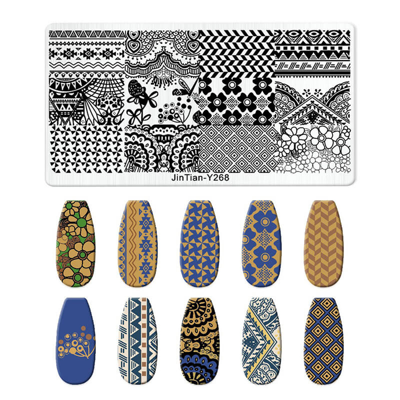 Leaf Botanical Butterfly Animal Pattern Nail Stamping Plate – Multi-Pattern Nail Art Steel Plate