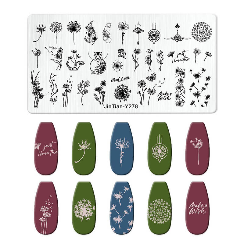 Leaf Botanical Butterfly Animal Pattern Nail Stamping Plate – Multi-Pattern Nail Art Steel Plate
