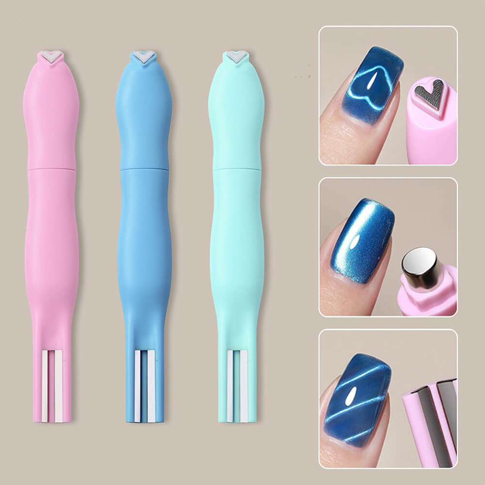 Using same 3-in-1 magnet on different magnetic gel colors for varied looks