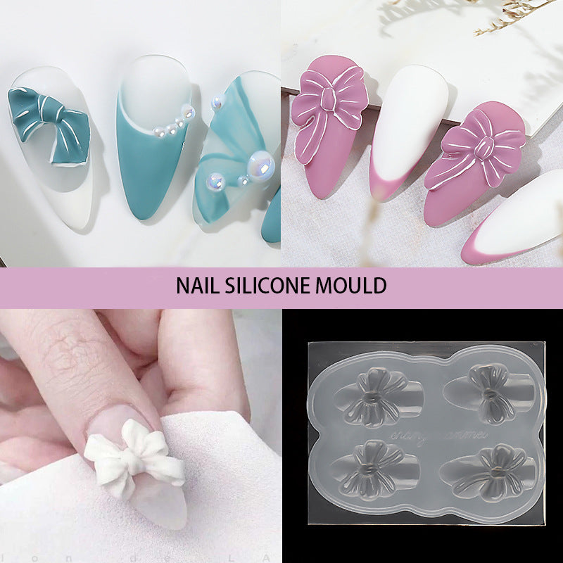 3D nail silicone mold with multiple cavity shapes for resin casting