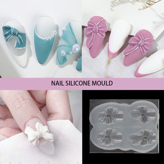 3D nail silicone mold with multiple cavity shapes for resin casting